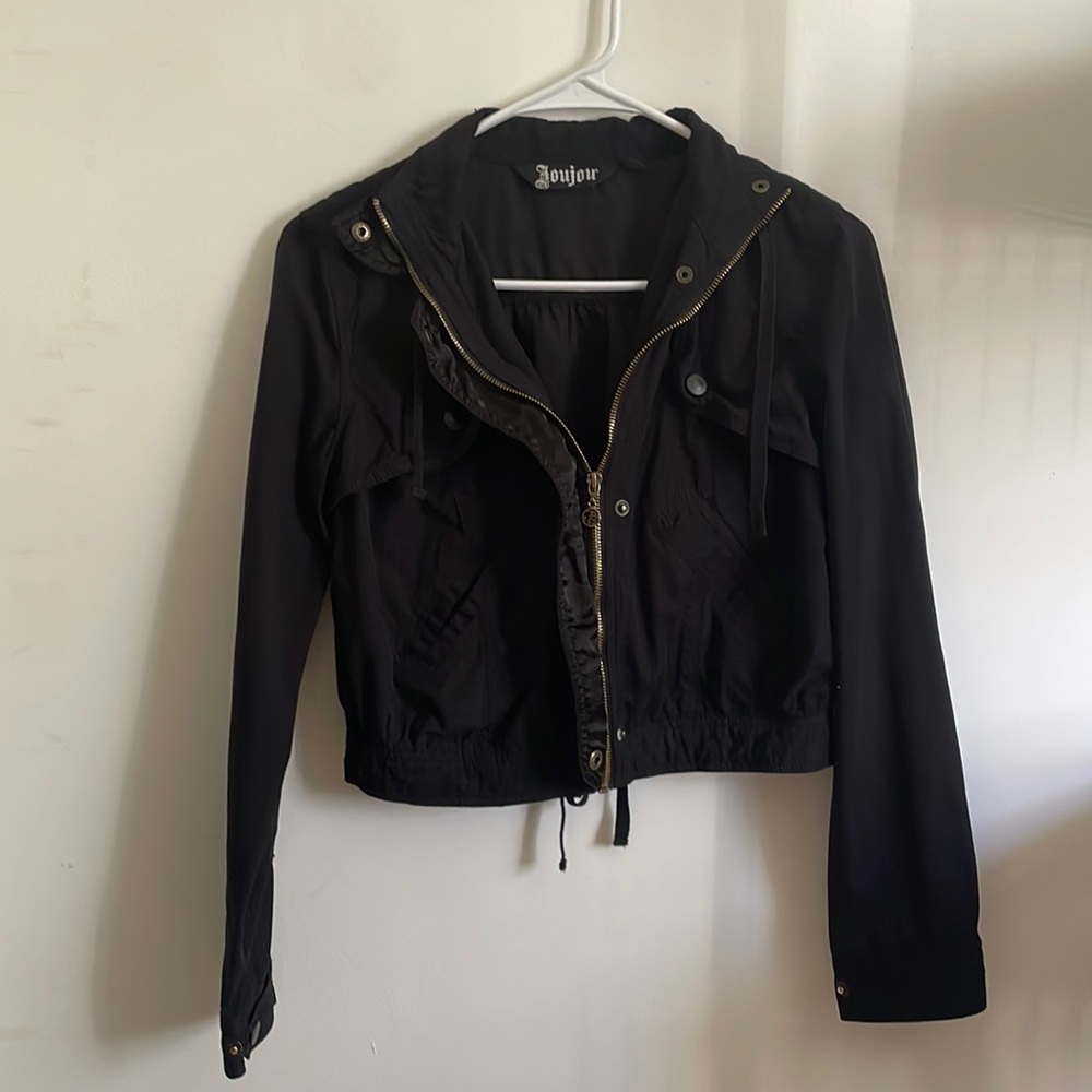 Black bomber jacket
